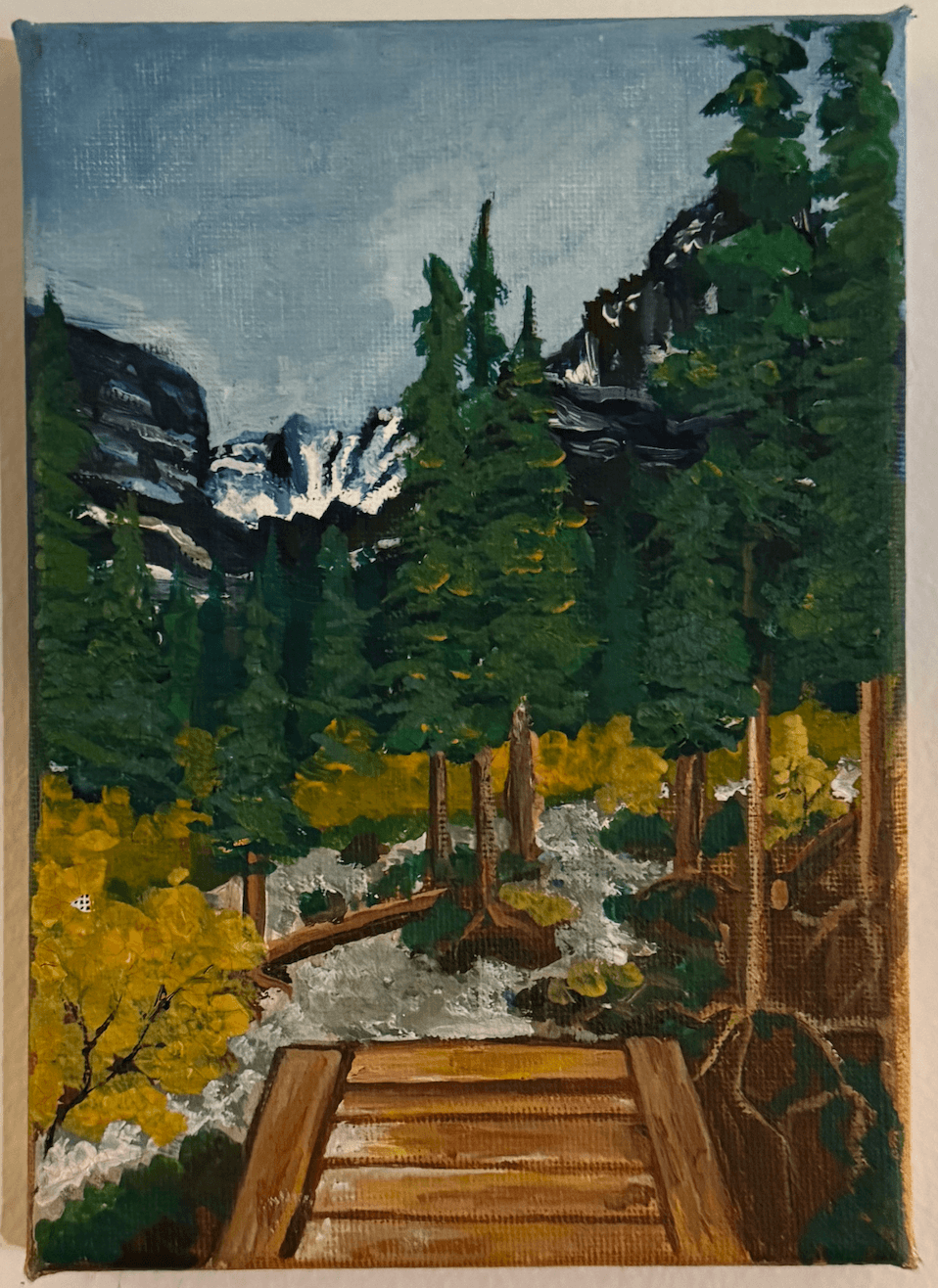 Banff Study, 2022 — acrylic on canvas, by Melanie Chen
